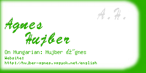 agnes hujber business card